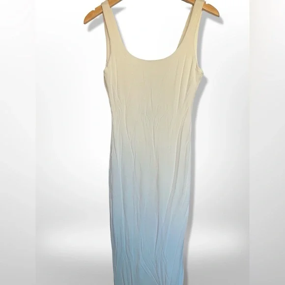 Naked Wardrobe long Mindi body con cream dress size M - Picture 2 of 4